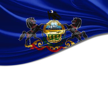 Pennsylvania bayrağı ile kopya alanı metin veya resimler 