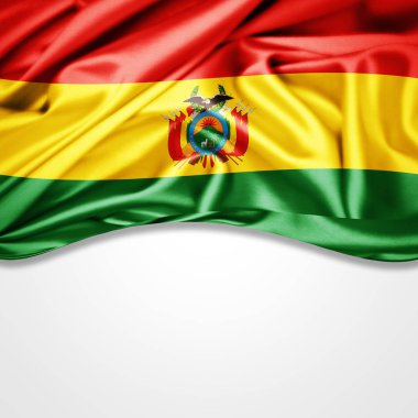 Bolivya'nın bayrakla kopya alanı metin - 3d çizim için    