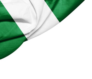 Nijerya bayrakla kopya alanı metin - 3d çizim için    