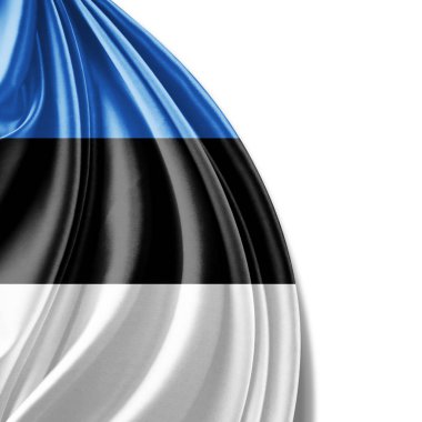 Estonya bayrağı ile kopya alanı metin - 3d çizim için    