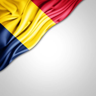 Çad bayrağı ile kopya alanı metin - 3d çizim için    