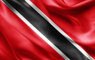 Tobago bayrağı ile kopya alanı metin - 3d çizim için    