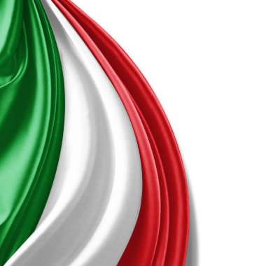 Kopya alanı için metin - 3d çizim ile İtalya'nın bayrağı    