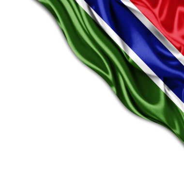 Gambiya bayrağı ile kopya alanı metin - 3d çizim için    