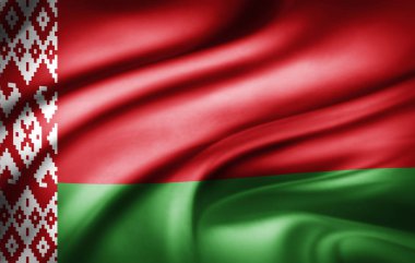 Beyaz Rusya bayrağı ile kopya alanı metin - 3d çizim için    