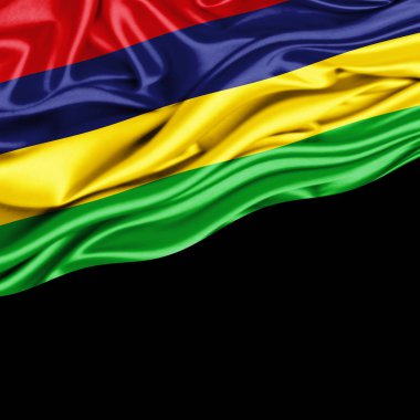 Mauritius bayrağı ile kopya alanı metin - 3d çizim için    