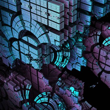 Fraktal arka plan, fütüristik doku