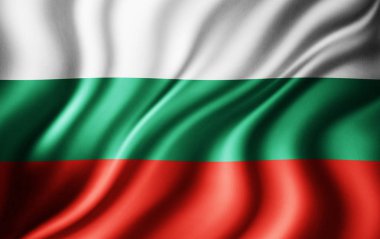 Bulgaristan bayrağı ile kopya alanı metin - 3d çizim için    