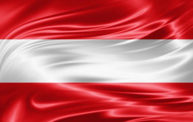 Avusturya bayrağı ile kopya alanı metin - 3d çizim için    