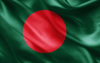 Bangladeş bayrağı ile kopya alanı metin - 3d çizim için    