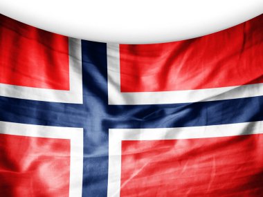 Norveç bayrağı ile kopya alanı metin - 3d çizim için    