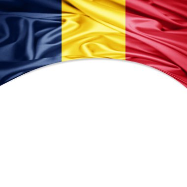 Çad bayrağı ile kopya alanı metin - 3d çizim için    