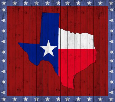 Texas arka plan kopya alanı için metin - 3d çizim ile    