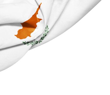 Kıbrıs bayrağı ile kopya alanı metin - 3d çizim için    