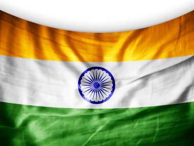 Hindistan bayrağı ile kopya alanı metin - 3d çizim için    