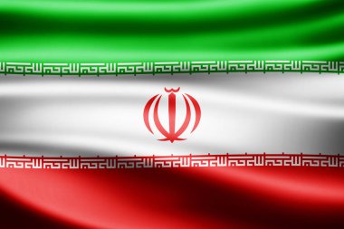 Iran bayrağı ile kopya alanı metin - 3d çizim için    