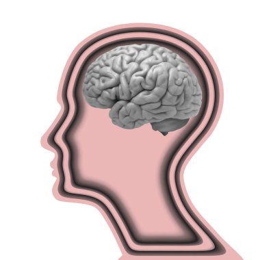  insan beyninin arka plan - 3d çizim