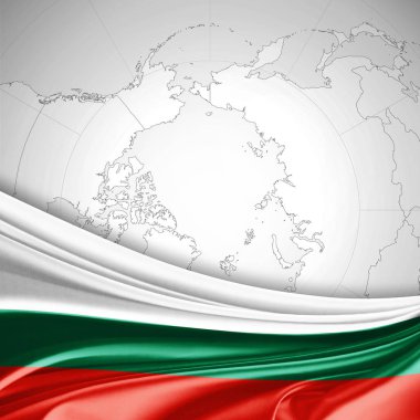 Bulgaristan bayrağı ile kopya alanı metin - 3d çizim için    