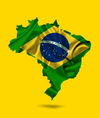 Brazil flag  with copy space for your text or images clipart