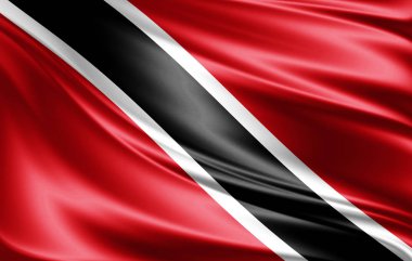 Tobago bayrağı ile kopya alanı metin - 3d çizim için    