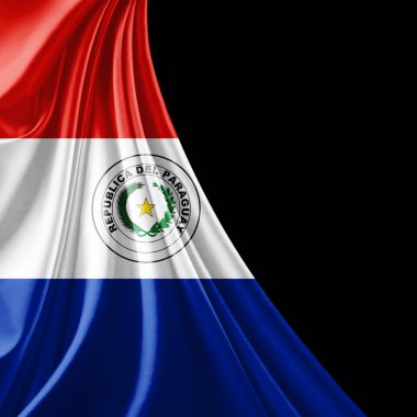 Paraguay bayrağı ile kopya alanı metin - 3d çizim için    