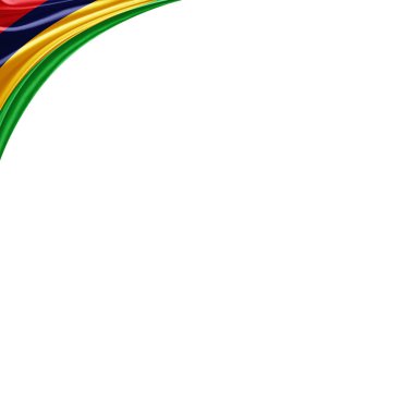 Mauritius bayrağı ile kopya alanı metin - 3d çizim için    