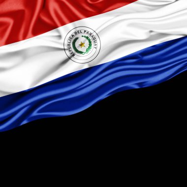 Paraguay bayrağı ile kopya alanı metin - 3d çizim için    