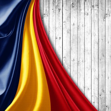 Çad bayrağı ile kopya alanı metin - 3d çizim için    