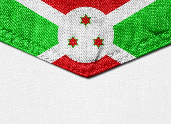 Burundi Vlag Met Kopie Ruimte Voor Tekst Afbeeldingen Witte Achtergrond — Stockfoto