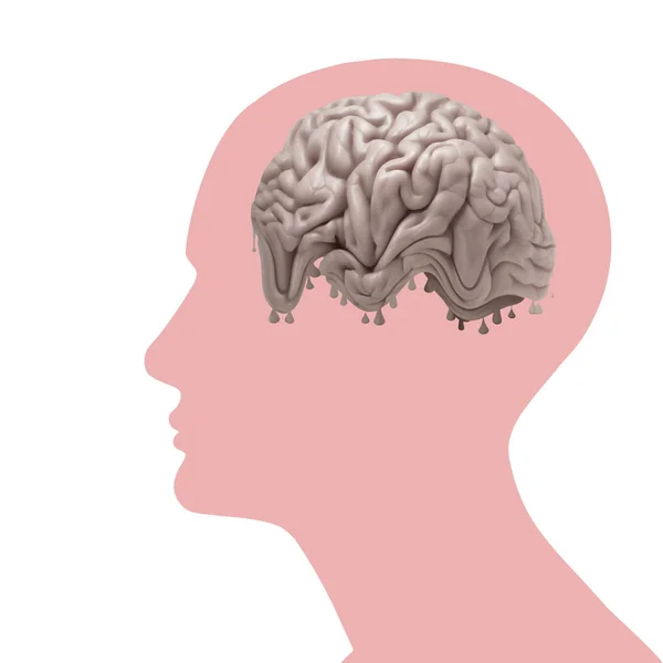 Fondo Del Cerebro Humano Ilustración — Foto de Stock