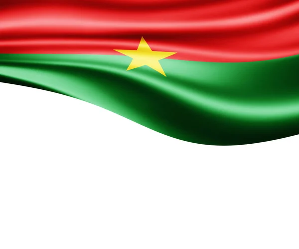 Vlag Van Burkina Met Kopie Ruimte Voor Tekst Illustratie — Stockfoto