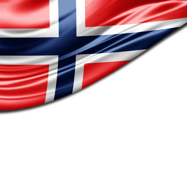 Bandera Noruega Con Espacio Copia Para Texto Ilustración — Foto de Stock