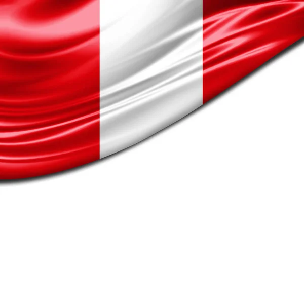 テキスト イラストのコピー スペースを持つペルーの旗 — ストック写真