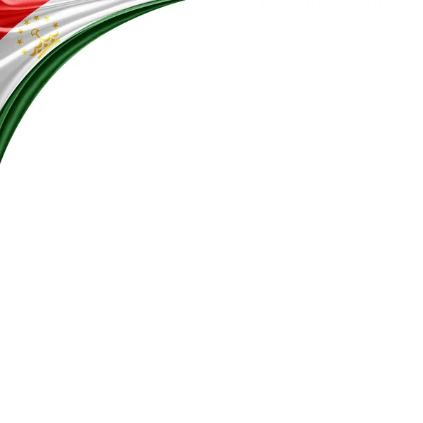 テキスト イラストのコピー スペースとタジキスタンの国旗 — ストック写真