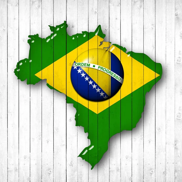 Brazil Bosnia Flags Map Copy Space Your Text Images — Stock Photo, Image