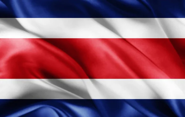 哥斯达黎加国旗与您的文本的复制空间 — 图库照片