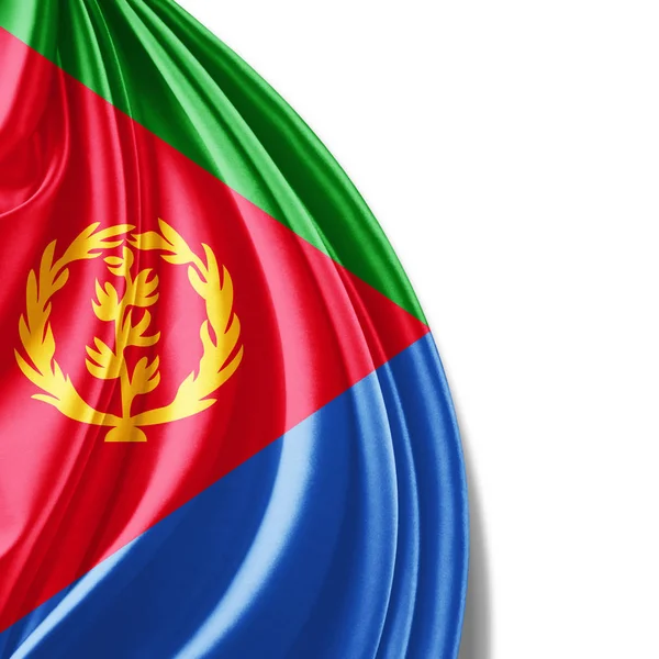 厄立特里亚国旗与复制空间为您的文本 — 图库照片