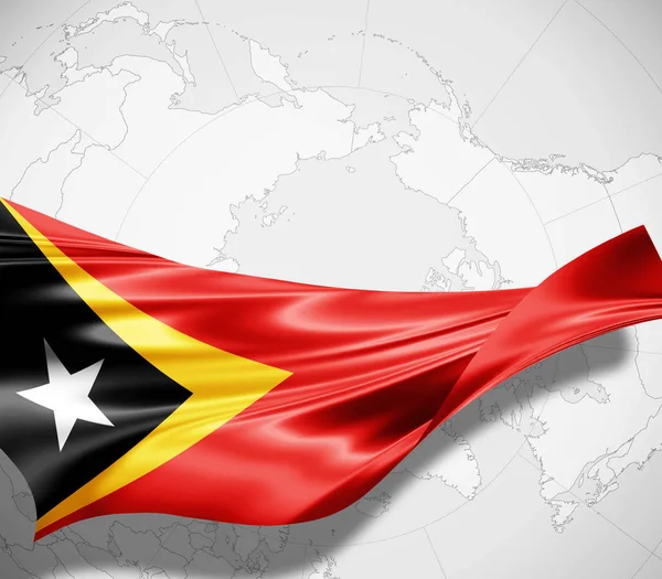 Bandera Timor Oriental Con Espacio Copia Para Texto Ilustración —  Fotos de Stock