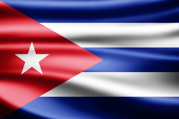 Vlag Van Cuba Met Kopie Ruimte Voor Tekst Illustratie — Stockfoto