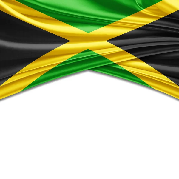 Jamaica Flagga Med Kopia Utrymme För Din Text Vit Bakgrund — Stockfoto