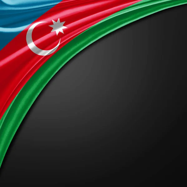 Ázerbájdžánská Vlajka Kopií Prostor Pro Ilustraci Textu — Stock fotografie