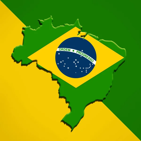 Brasilianische Flagge Mit Kopierplatz Für Text Oder Bilder — Stockfoto