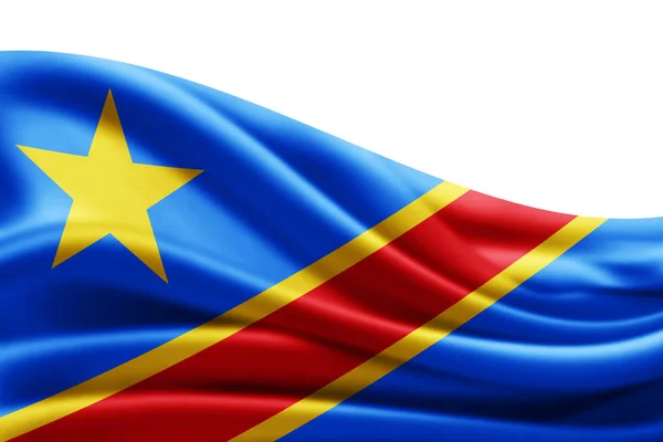 Bandera República Democrática Del Congo Con Espacio Para Copiar Texto —  Fotos de Stock