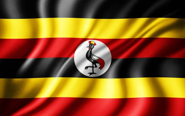 Flagge Von Uganda Mit Kopierplatz Für Ihren Text Illustration — Stockfoto