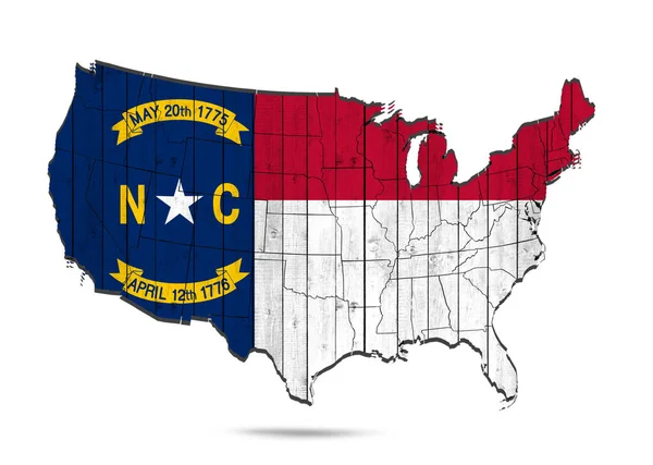Severní Karolína Vlajka Kopií Prostor Pro Text Nebo Obrázky — Stock fotografie