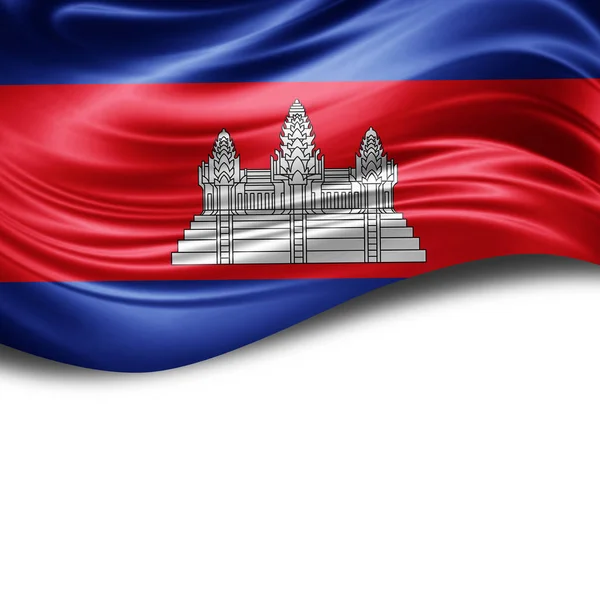 柬埔寨国旗与复制空间为您的文本 — 图库照片