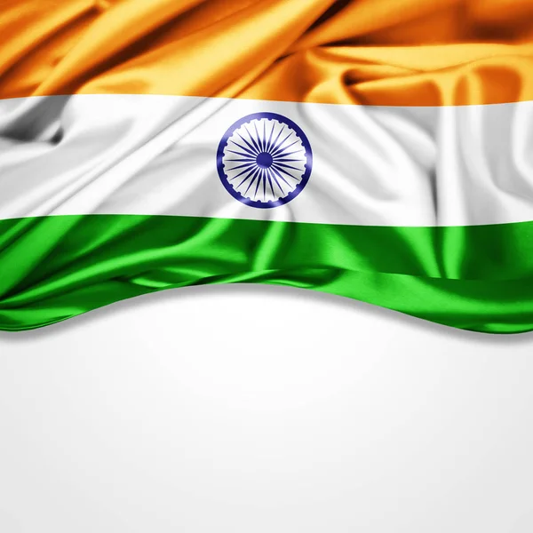 Bandera India Con Espacio Copia Para Texto Ilustración — Foto de Stock