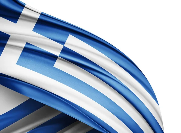 テキスト イラストのコピー スペースでギリシャの旗 — ストック写真