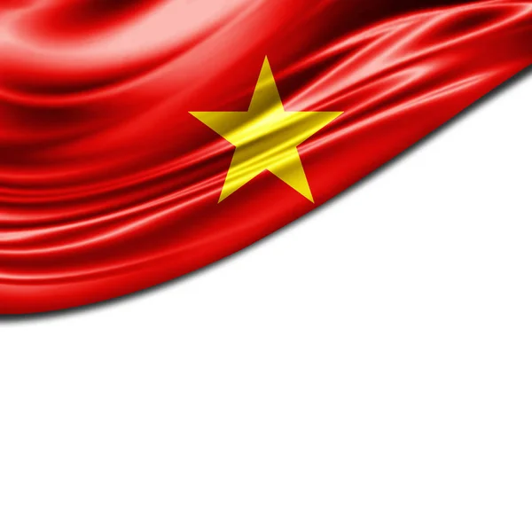 Vlag Van Vietnam Met Kopie Ruimte Voor Tekst Illustratie — Stockfoto