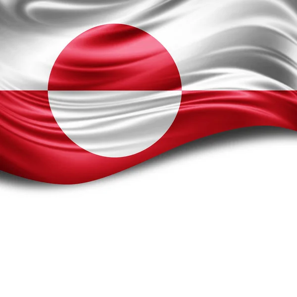 Флаг Гренландии Местом Копирования Текста Иллюстрация — стоковое фото